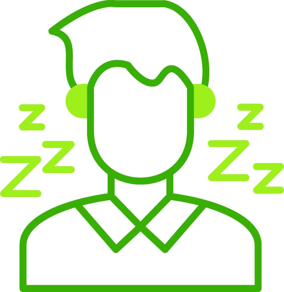 Tiredness Green Tone Icon vector
