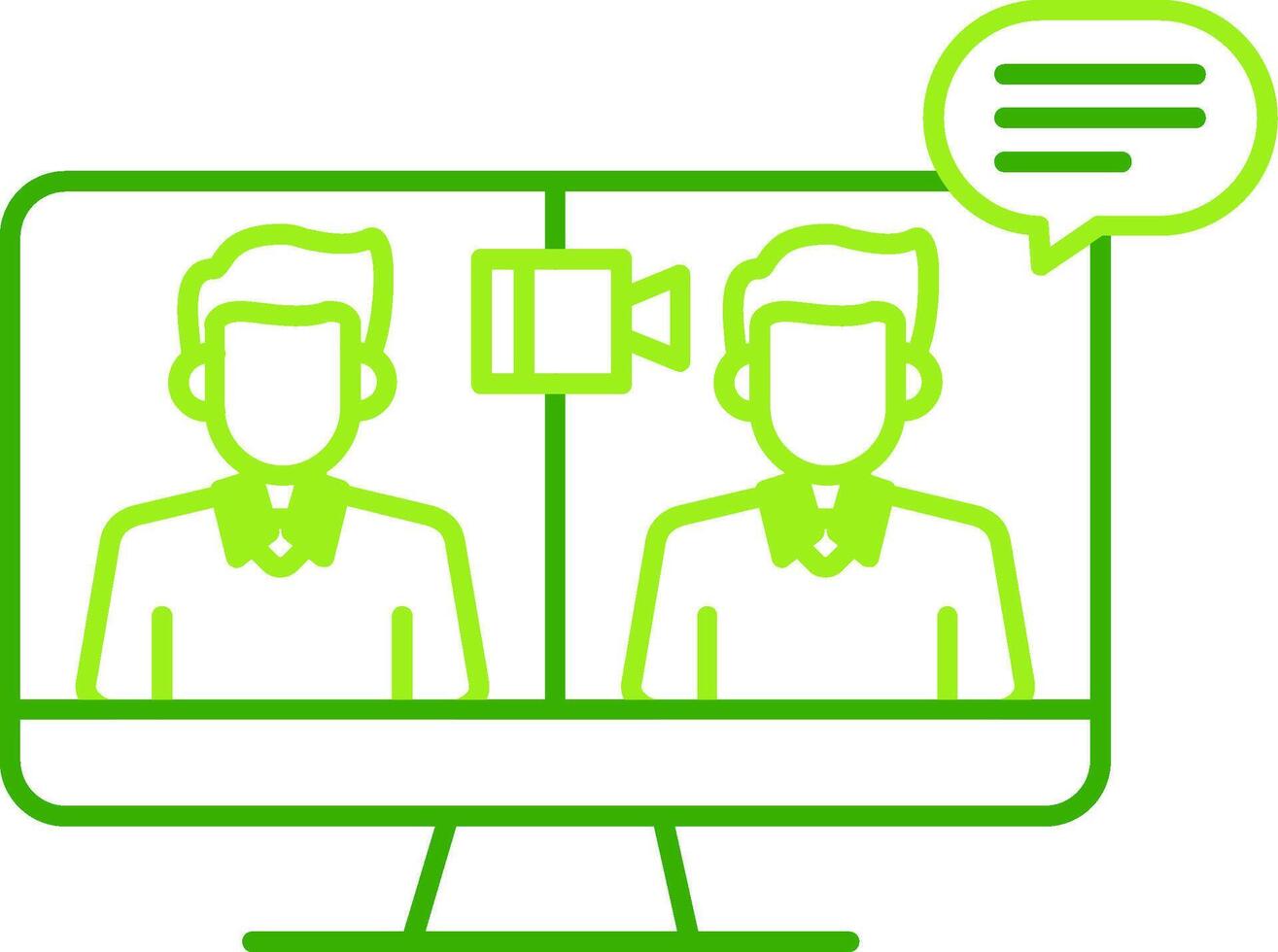 OnGreen Tone Conference Green Tone Icon vector