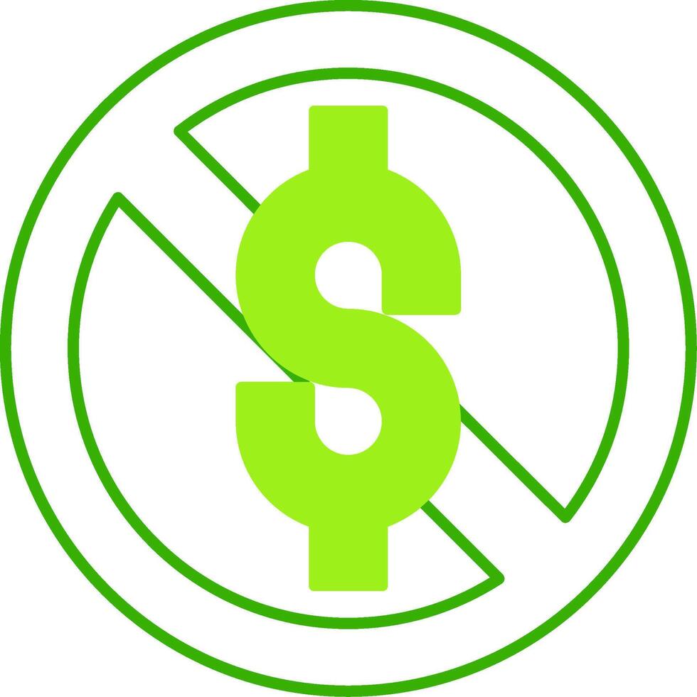 No Sales Green Tone Icon vector