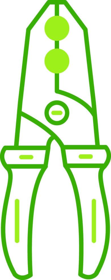 Wire Stripper Green Tone Icon vector