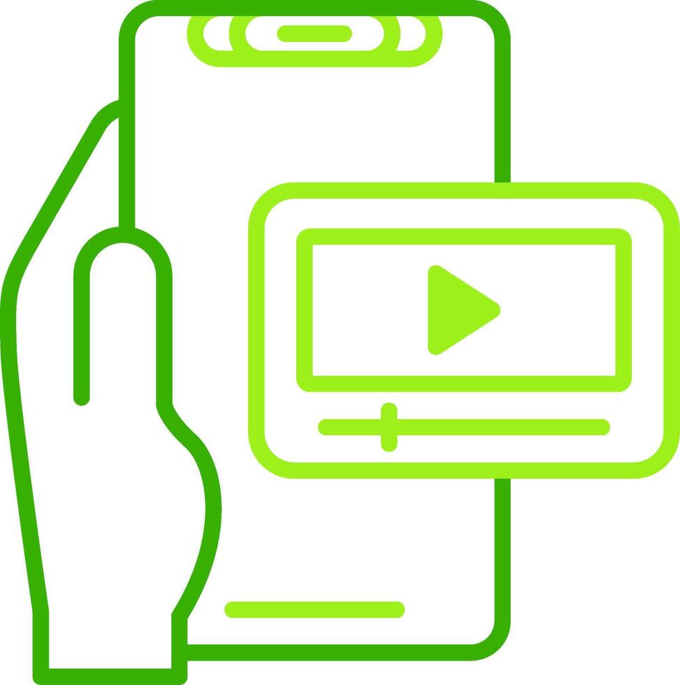 Videoplayer Green Tone Icon vector