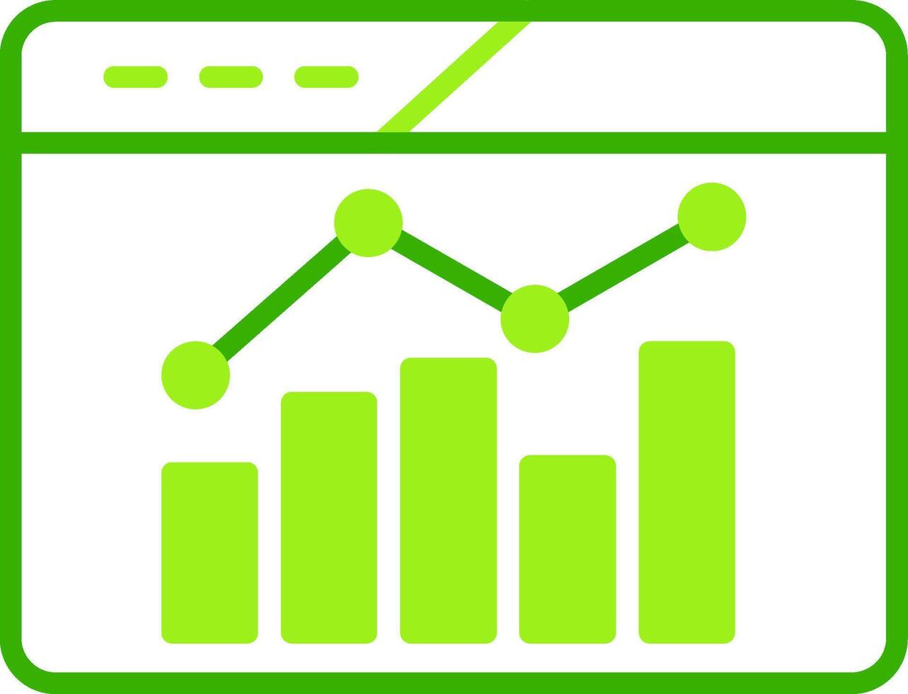 Business Performance Green Tone Icon vector