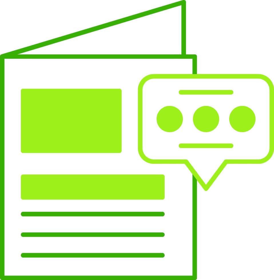 Brochure Green Tone Icon vector