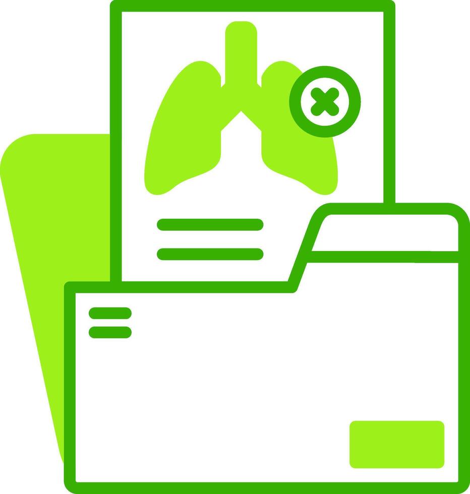 Tuberculosis Folder Green Tone Icon vector