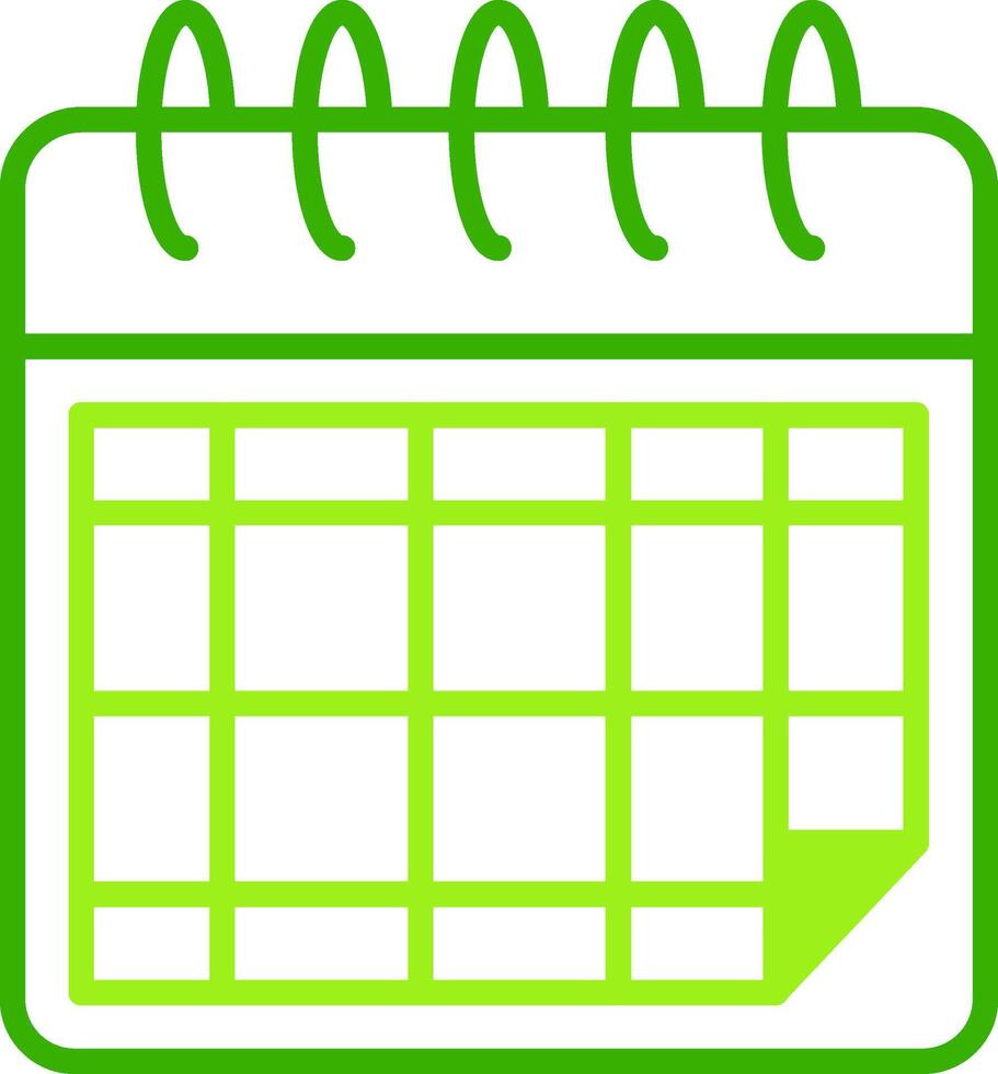 Calendar Green Tone Icon vector