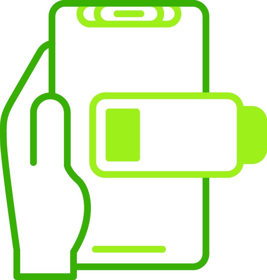 Low Battery Green Tone Icon vector