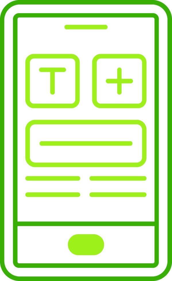 Mobile Phone Green Tone Icon vector