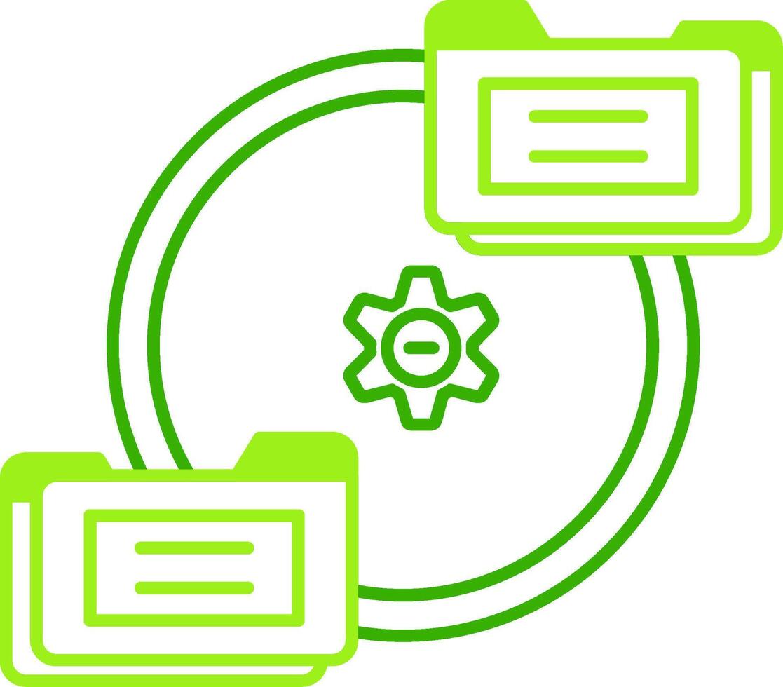 Files Exchange Green Tone Icon vector