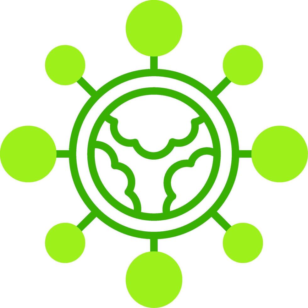 Remote Job Green Tone Icon vector
