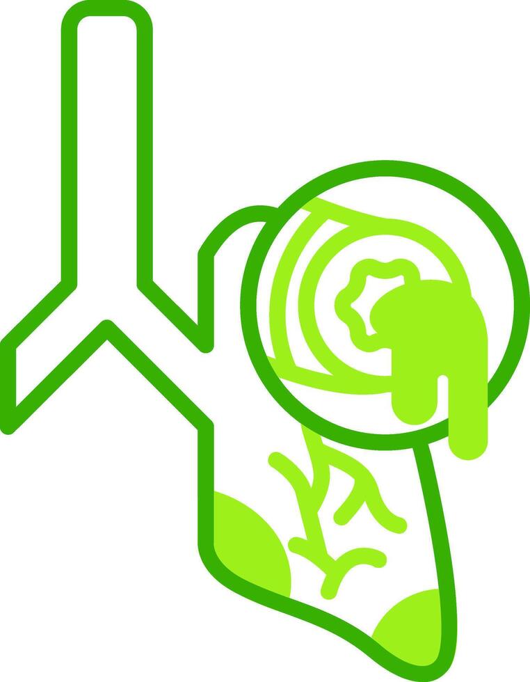 Bronchiectasis Green Tone Icon vector