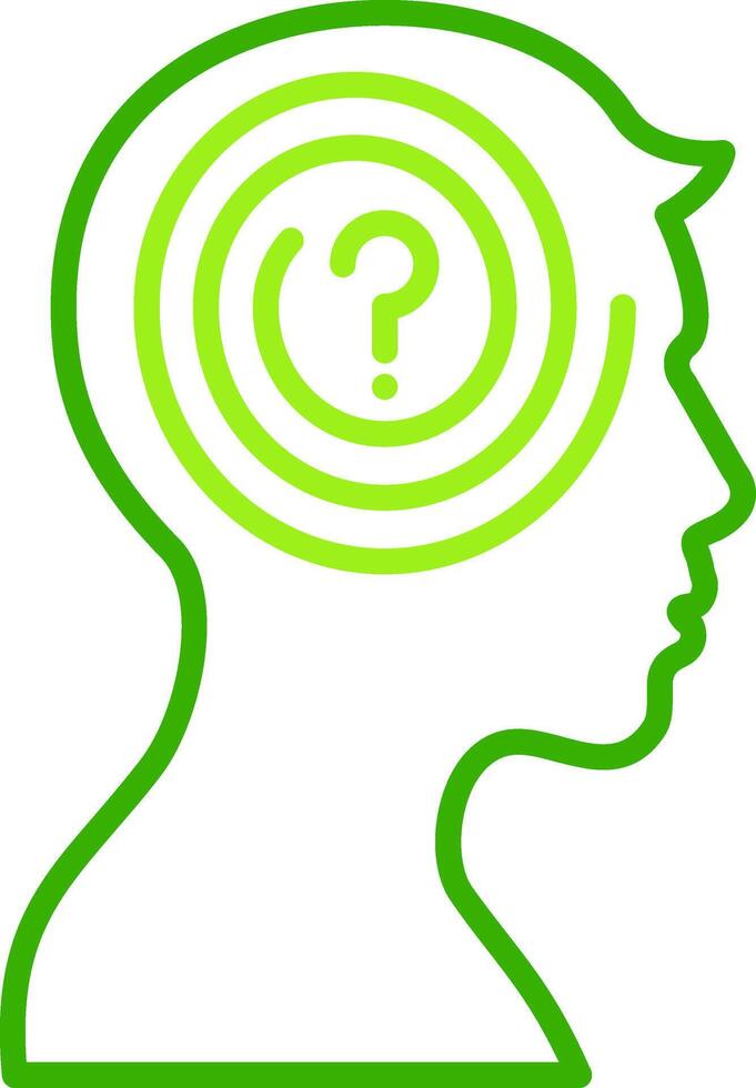 Confusion Green Tone Icon vector