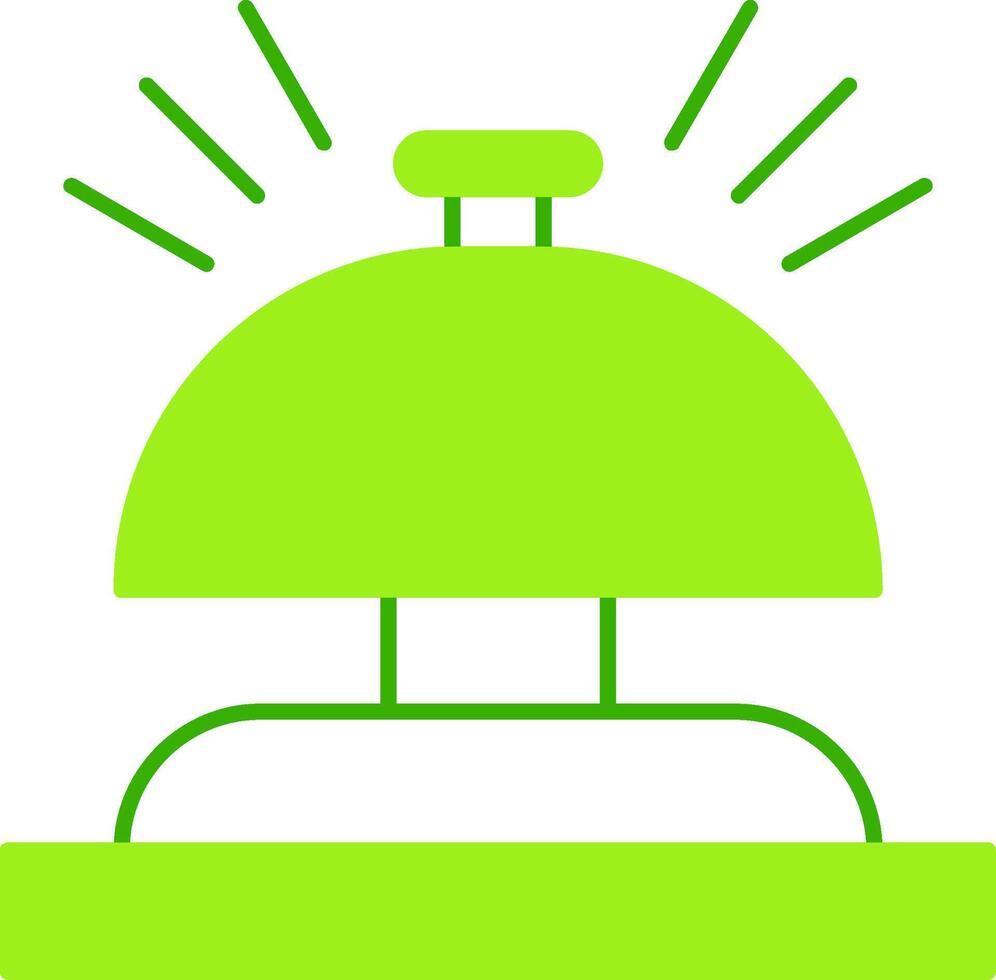 Desk Bell Green Tone Icon vector