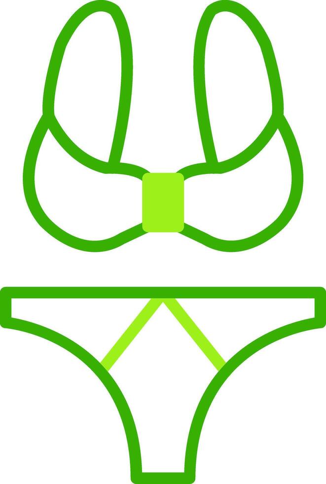 Swimsuit Green Tone Icon vector
