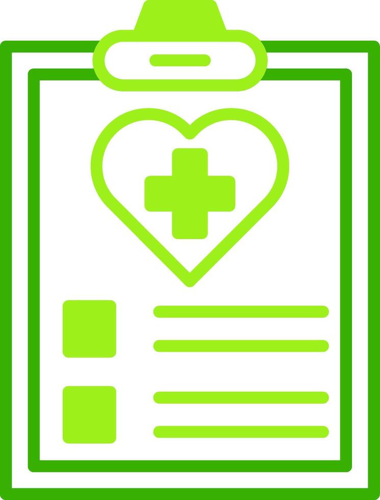 Health Checkup Green Tone Icon vector