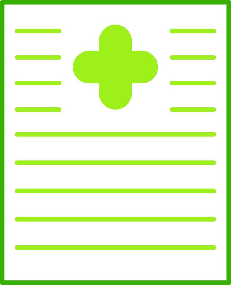 Medical Report Green Tone Icon vector