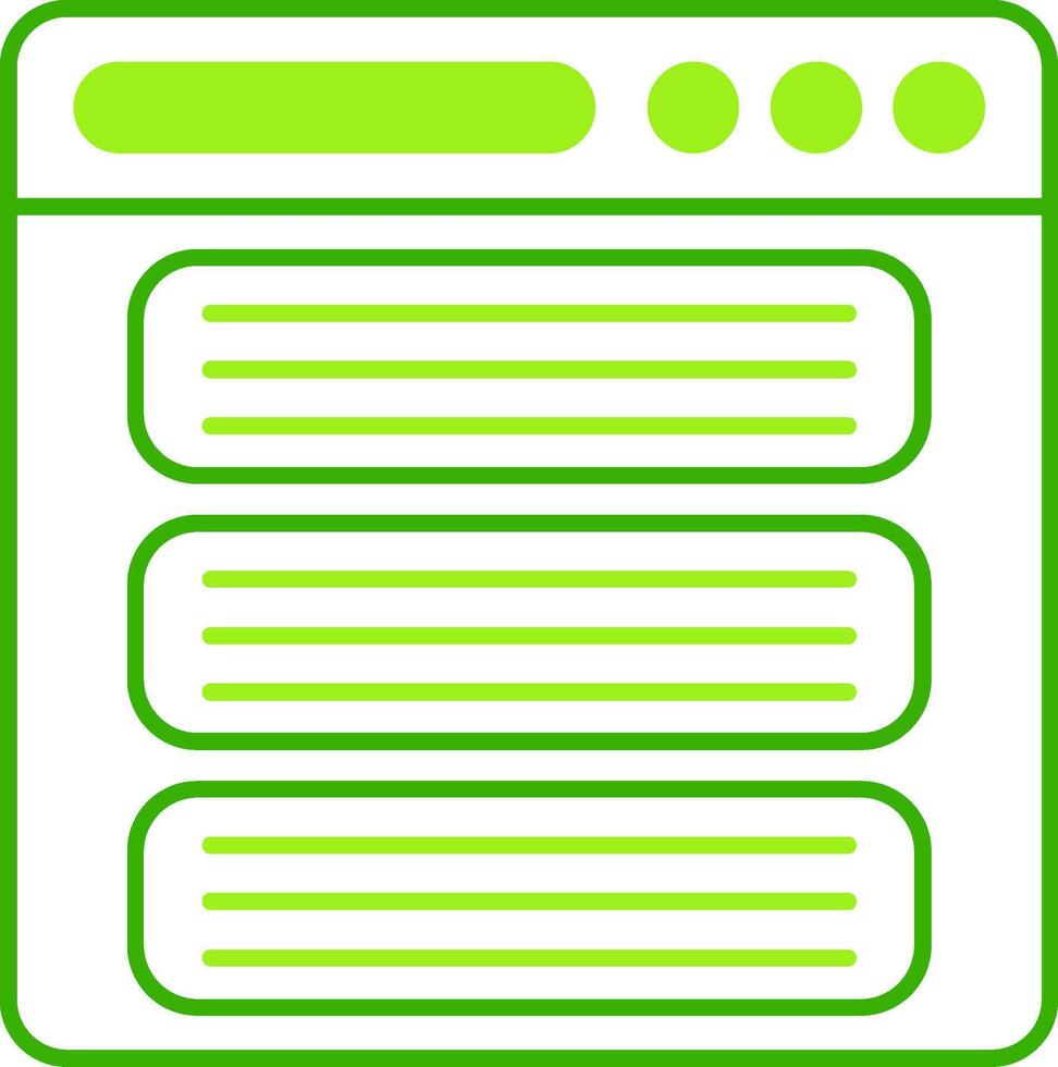 Webpage Green Tone Icon vector