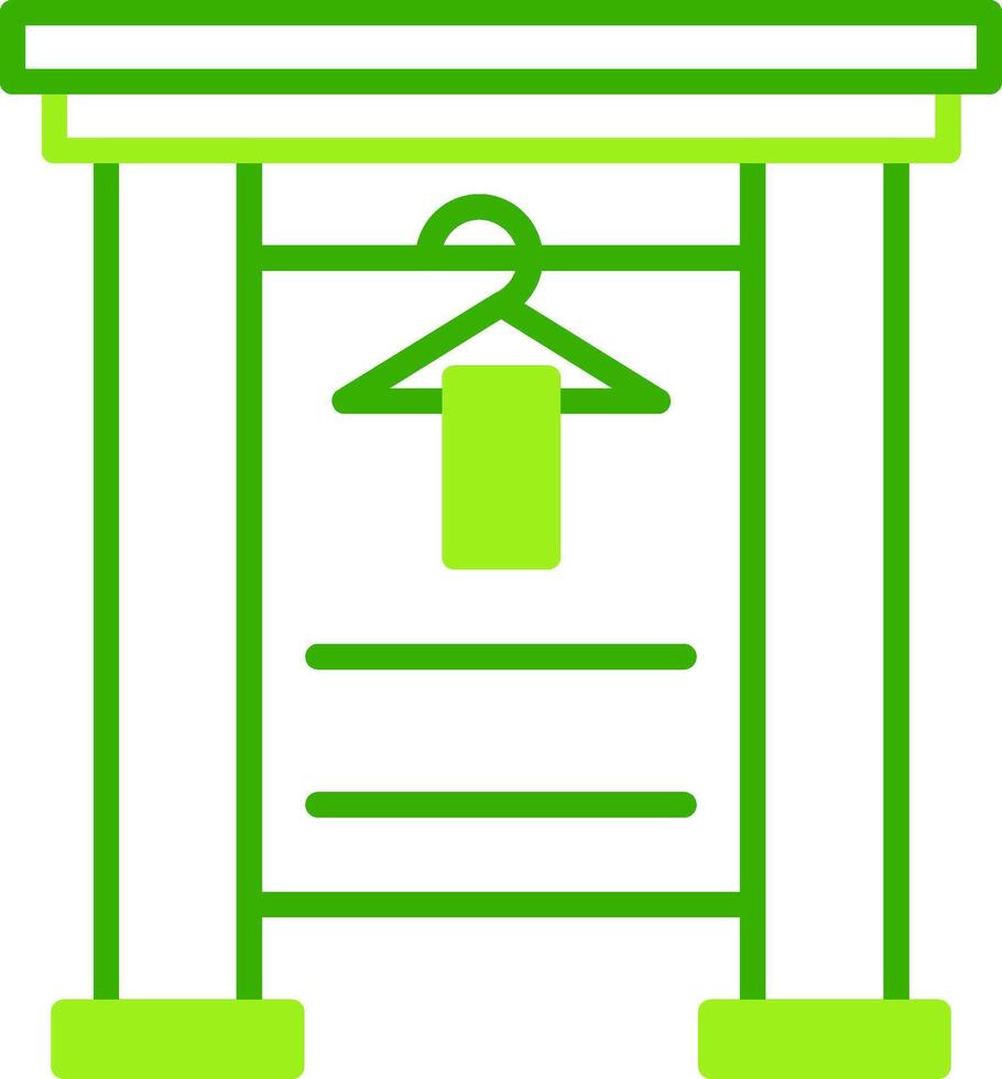 Changing Room Green Tone Icon vector