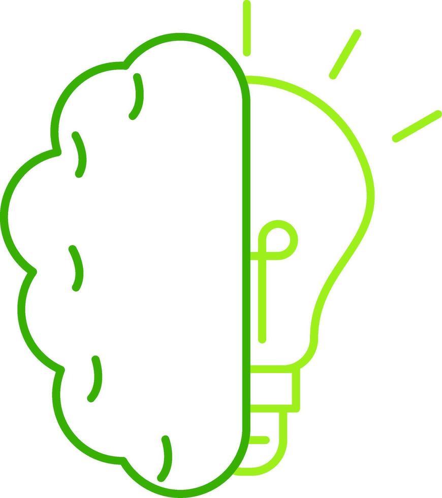 Brainstroming Green Tone Icon vector
