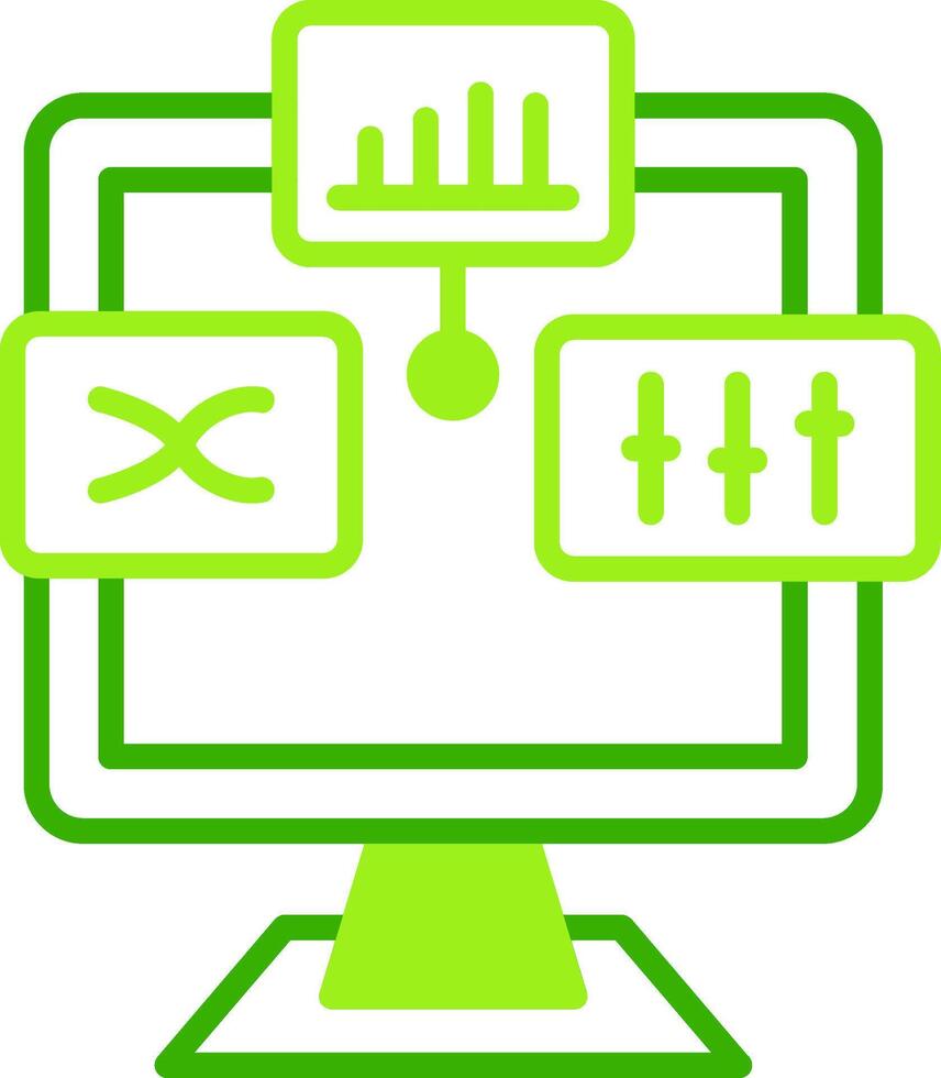 Analysis Green Tone Icon vector