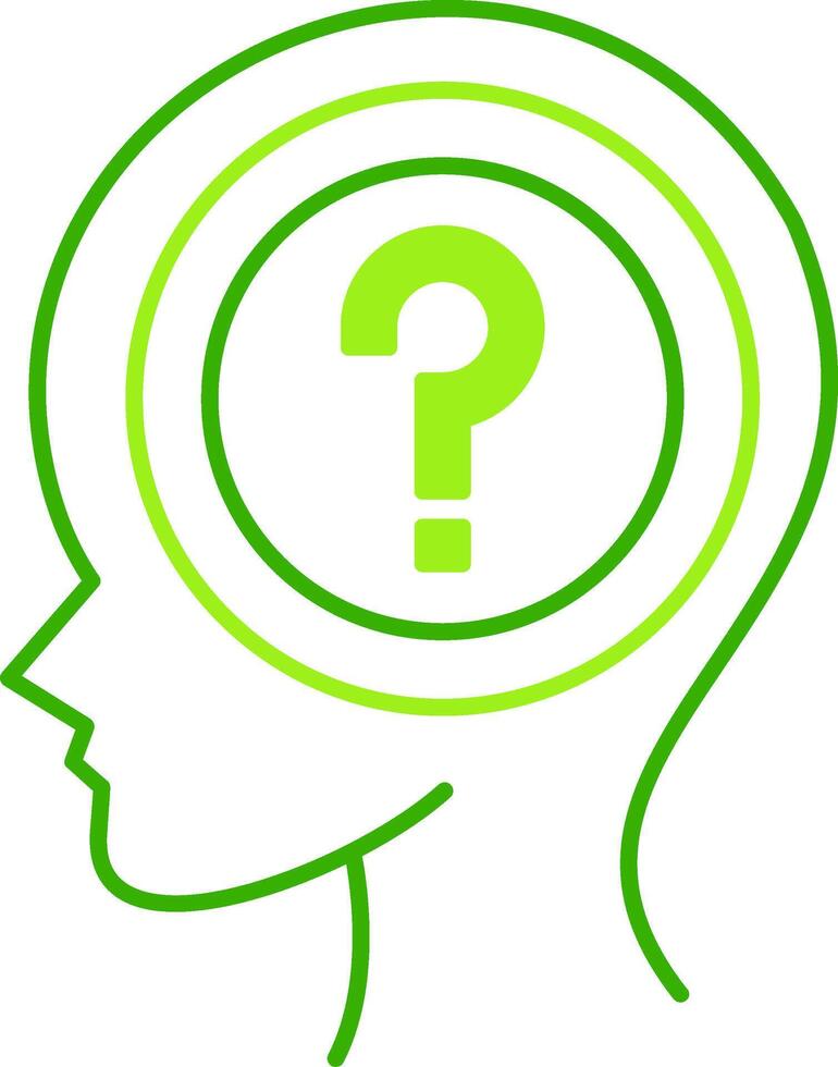 Confusion Green Tone Icon vector