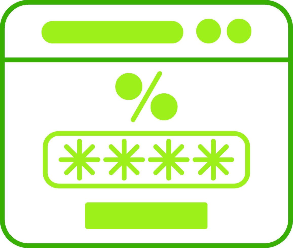Promo Code Green Tone Icon vector