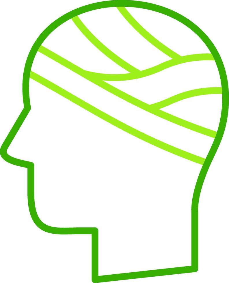 Head Green Tone Icon vector