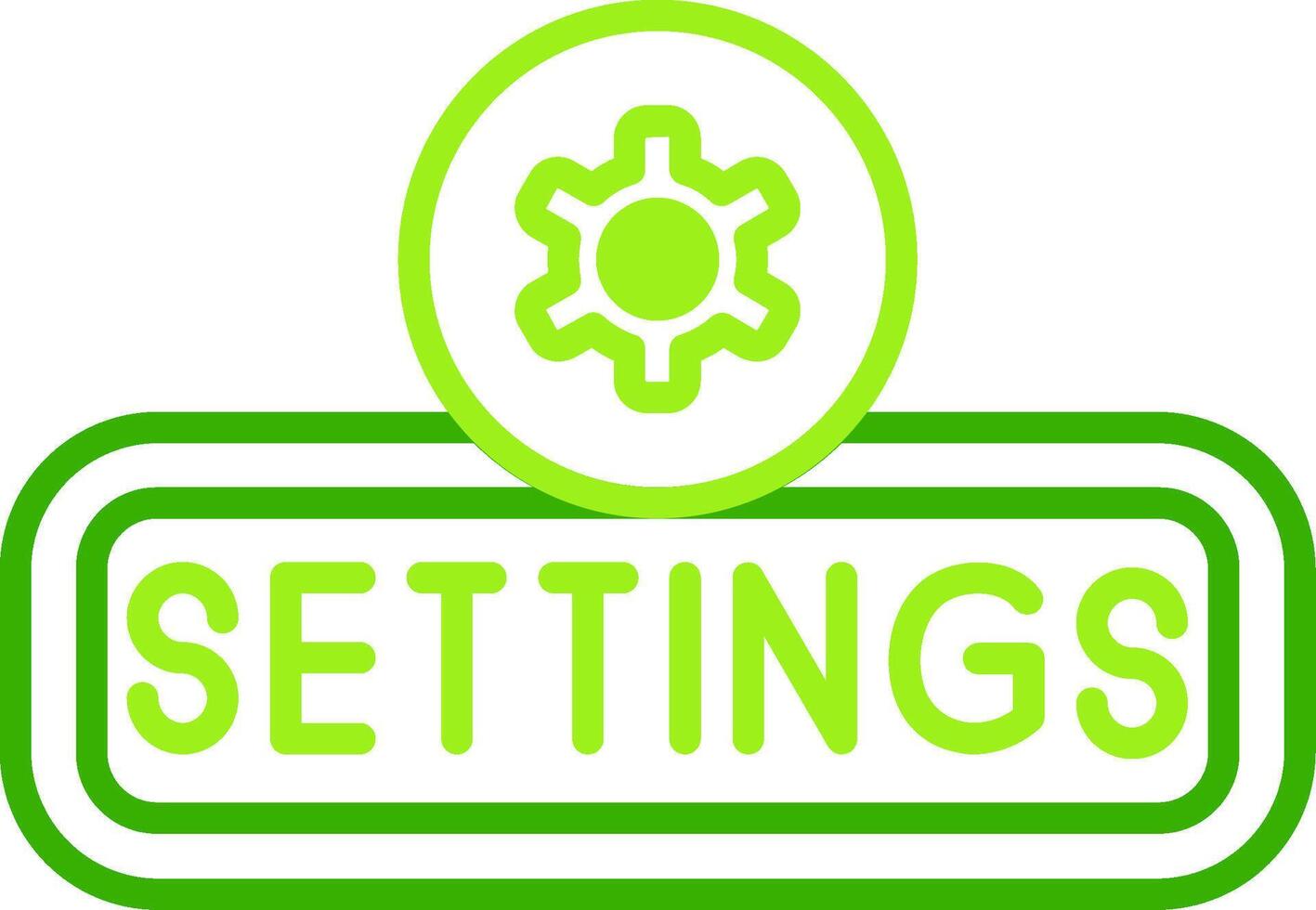 Setting Green Tone Icon vector