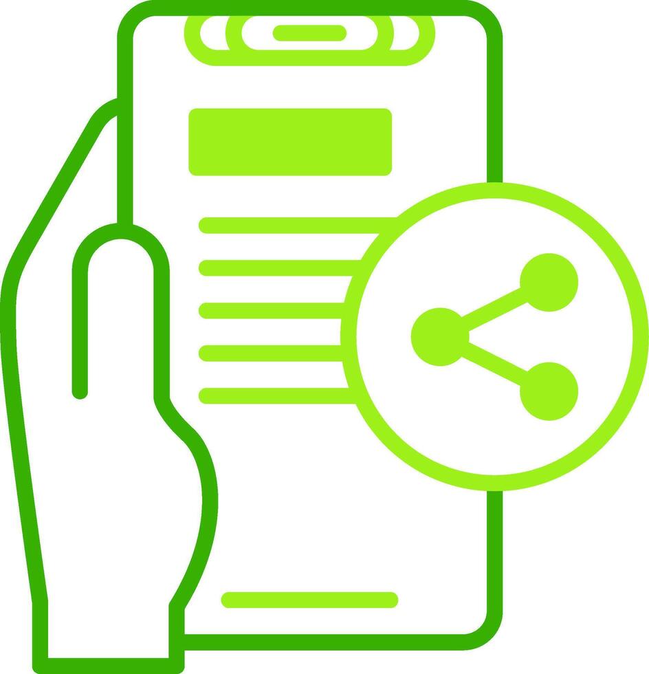 Share Green Tone Icon vector