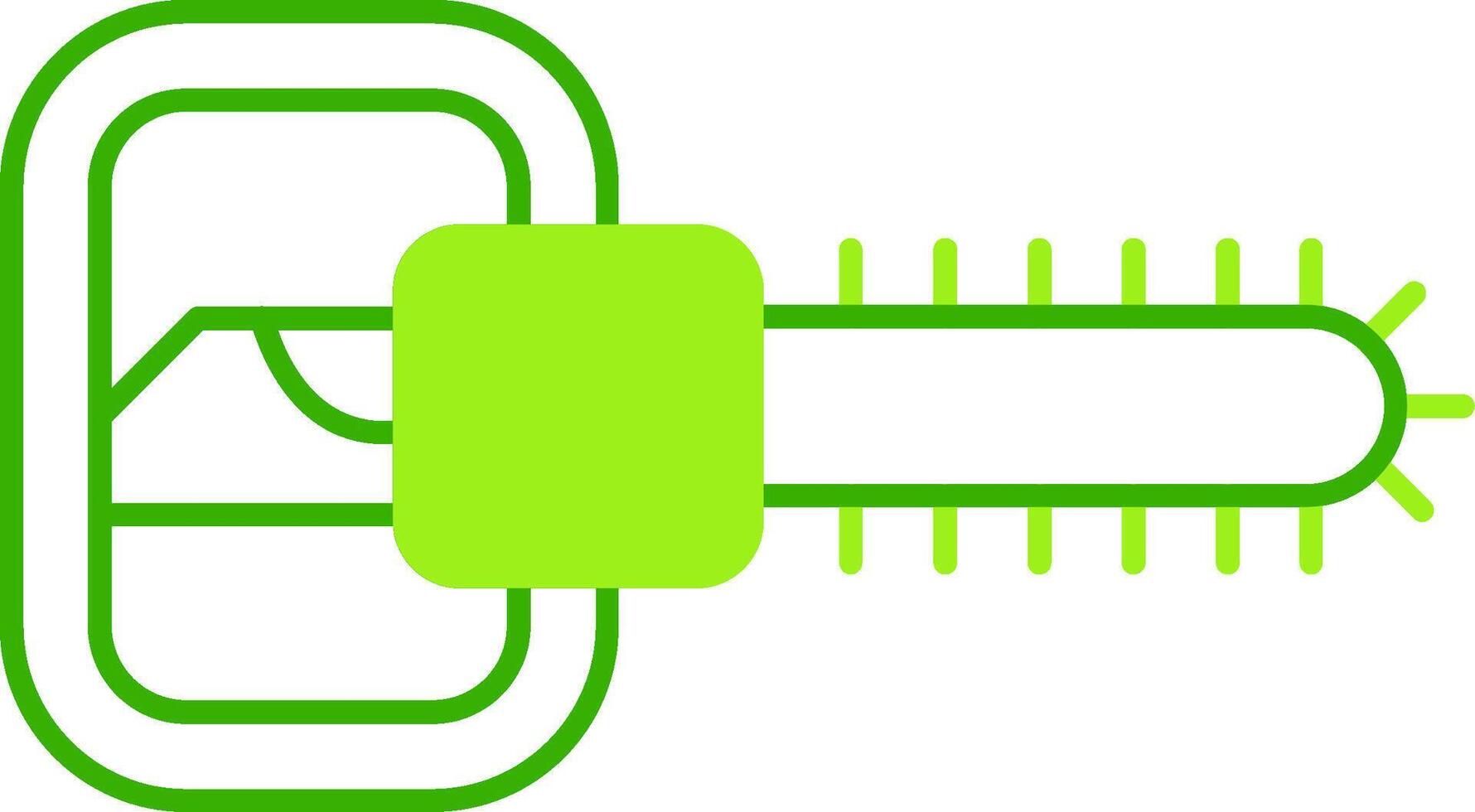 Chainsaw Green Tone Icon vector