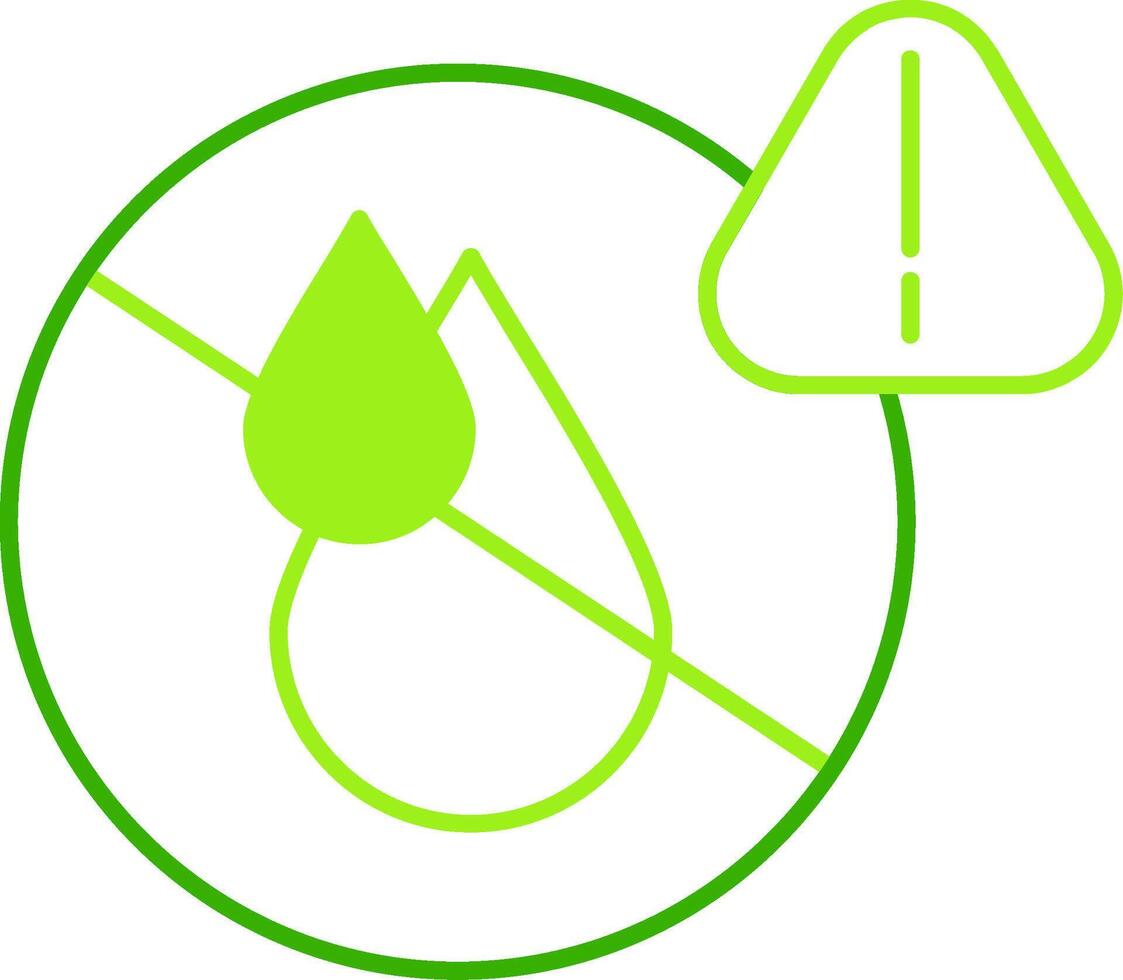 No Water Green Tone Icon vector