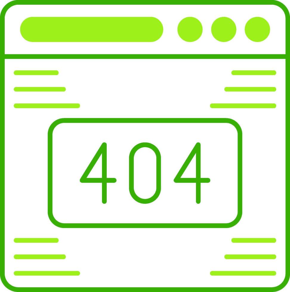 404 Error Green Tone Icon vector