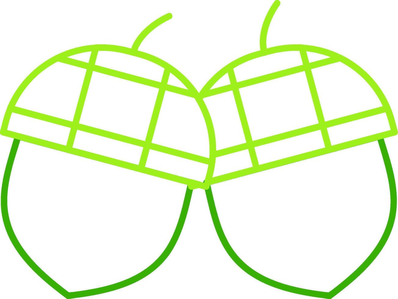 Acorn Green Tone Icon vector