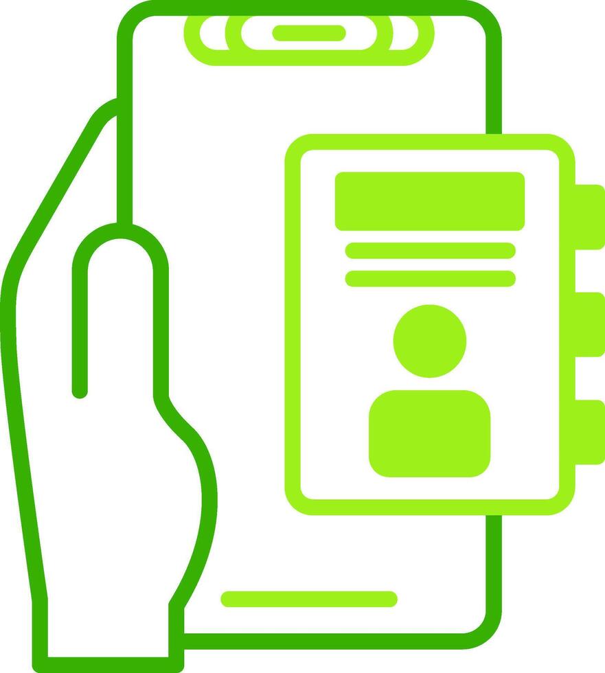 Contacts Green Tone Icon vector