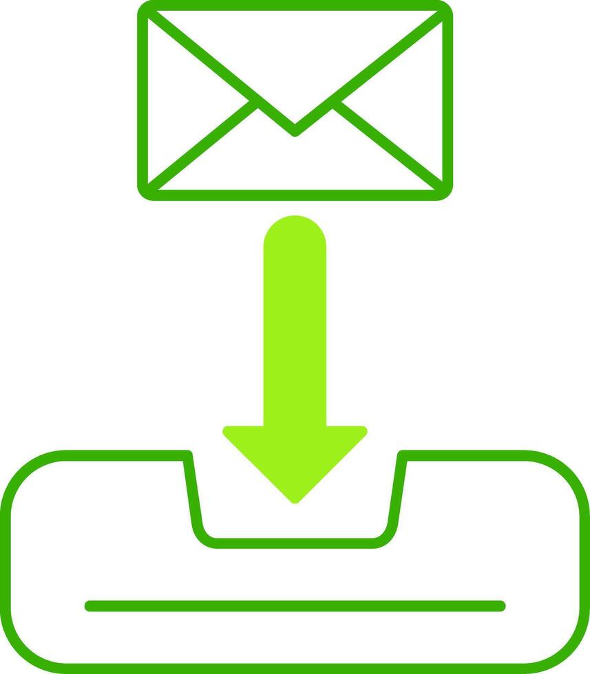 Inbox Green Tone Icon vector