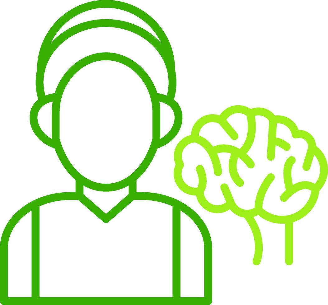 Neurologist Green Tone Icon vector