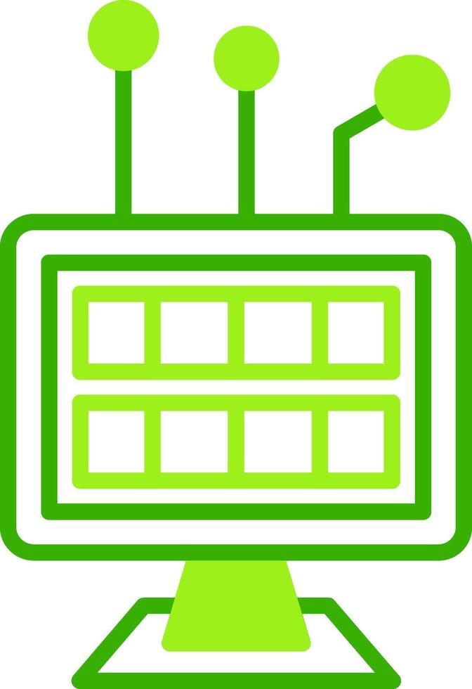 Digital Disruption Green Tone Icon vector
