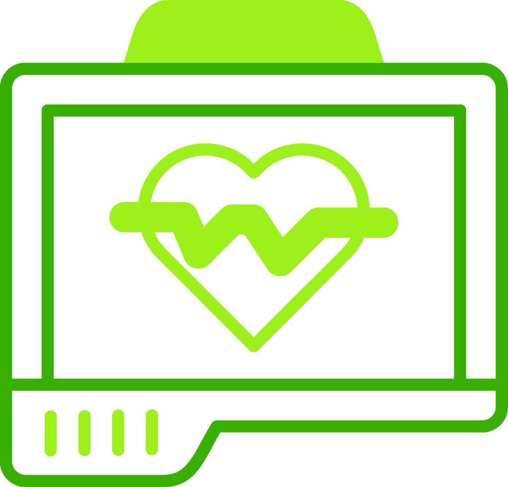 Pulse Oximeter Green Tone Icon vector