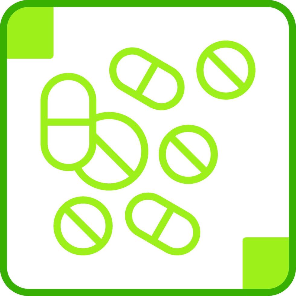Medicine Green Tone Icon vector