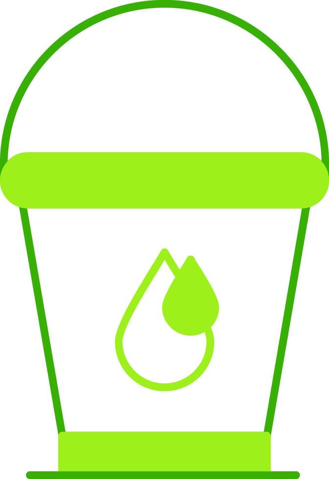 Water Bucket Green Tone Icon vector