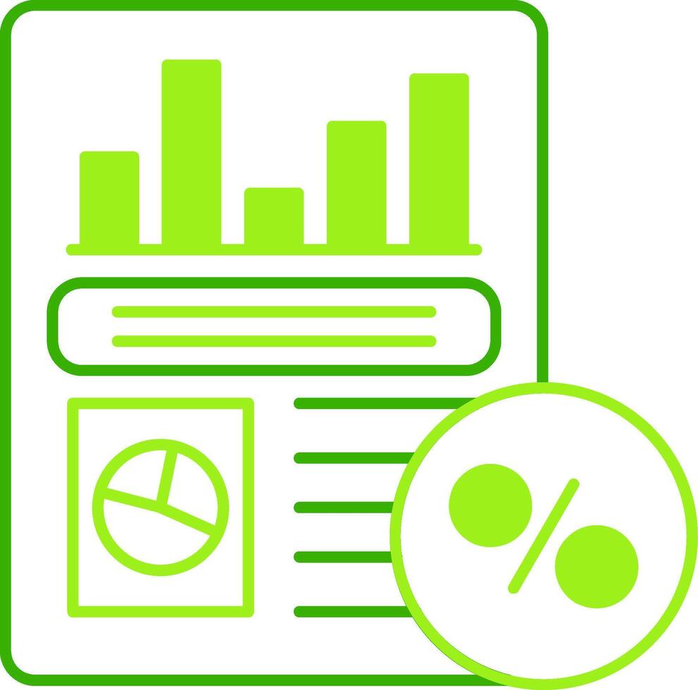Bookkeeping Green Tone Icon vector