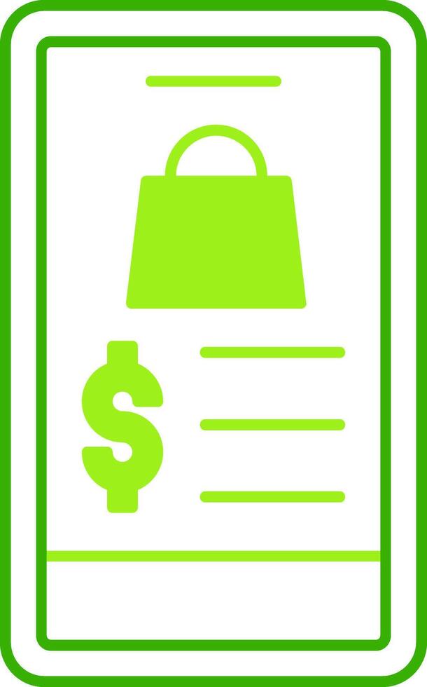 OnGreen Tone Shopping Green Tone Icon vector