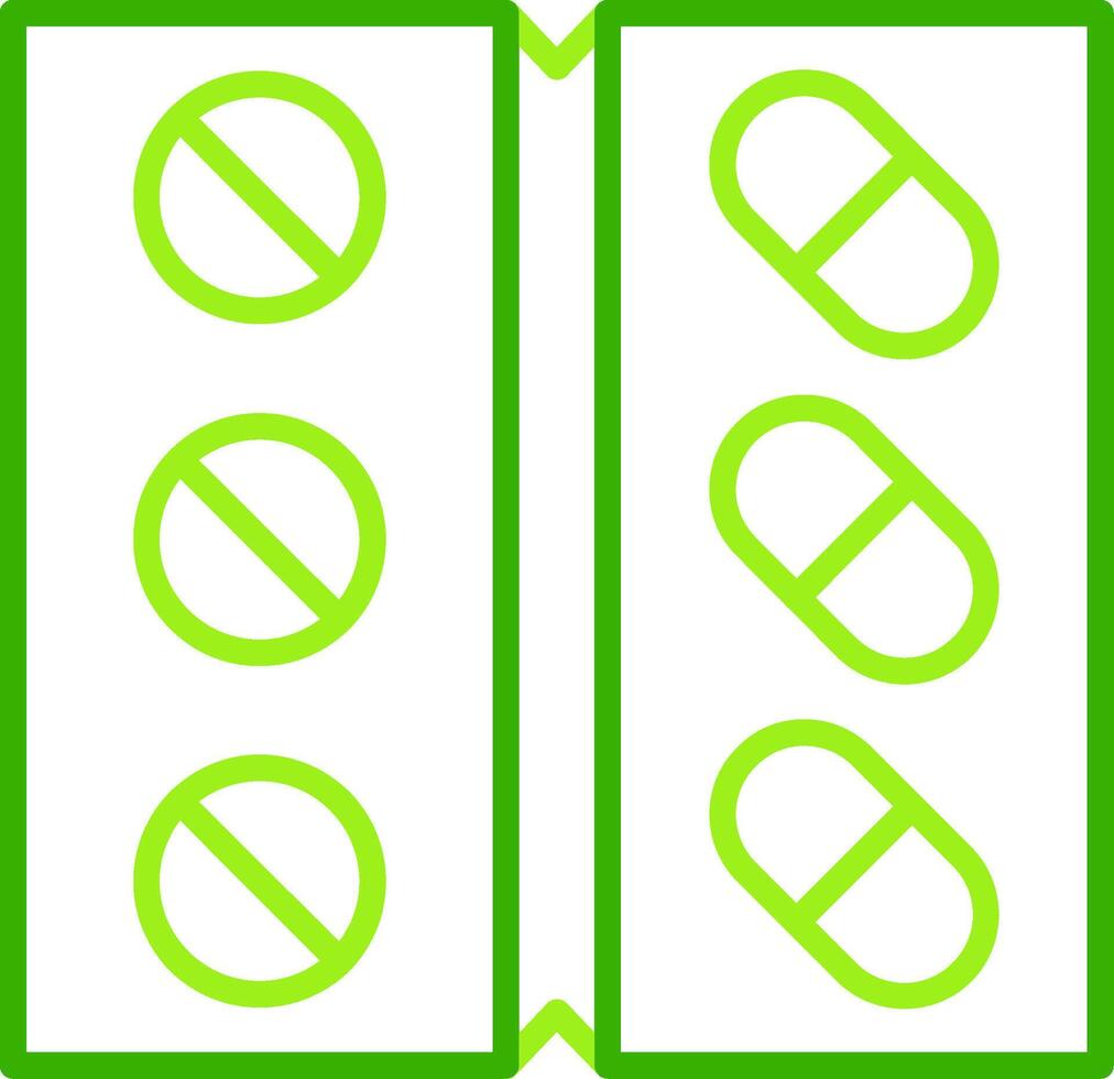 Pills Green Tone Icon vector