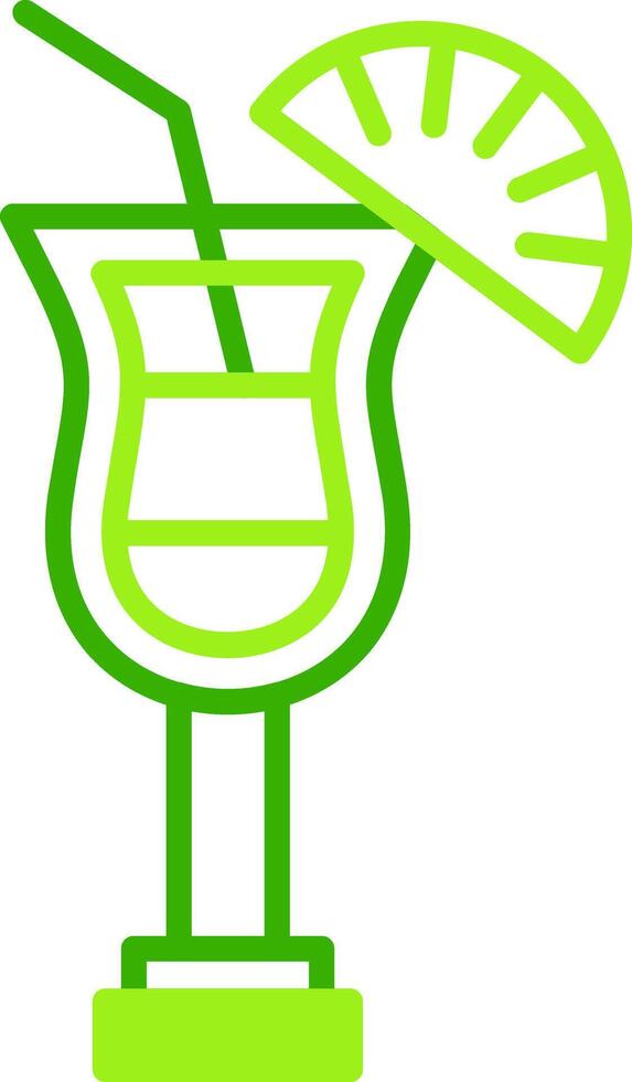Cocktail Green Tone Icon vector
