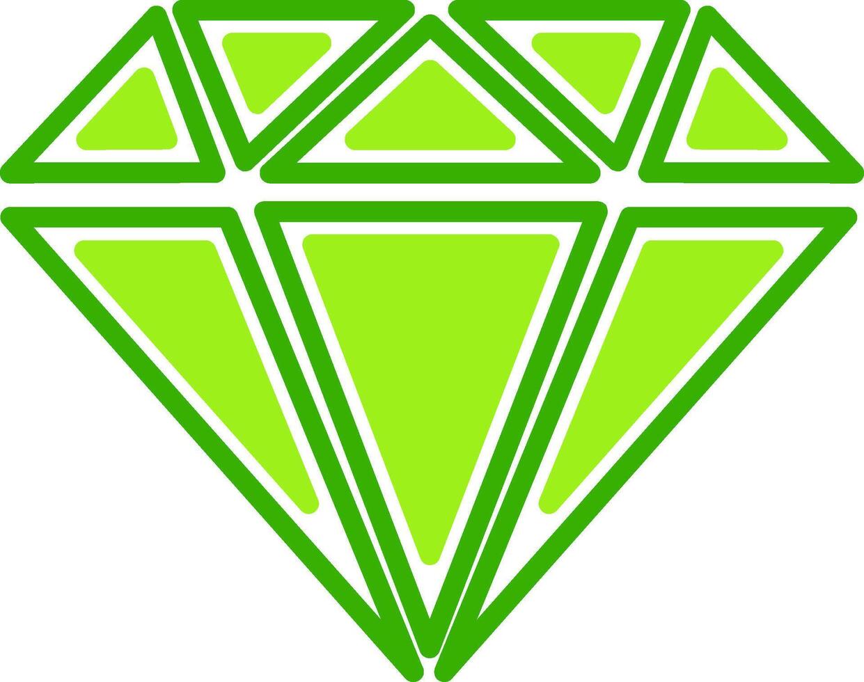 Diamond Green Tone Icon vector