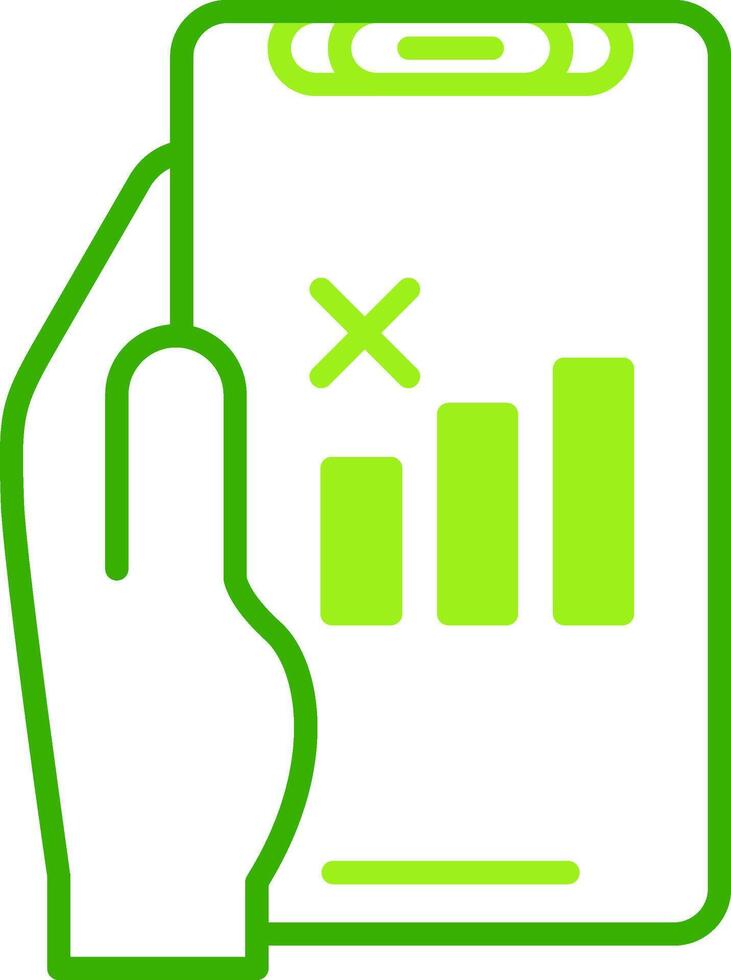 No Signal Green Tone Icon vector