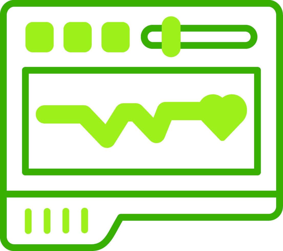 Pacemaker Green Tone Icon vector