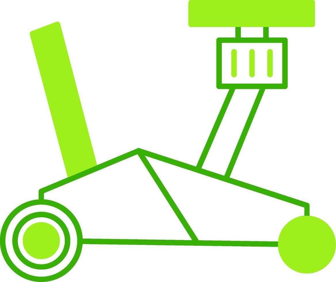 Car Jack Green Tone Icon vector