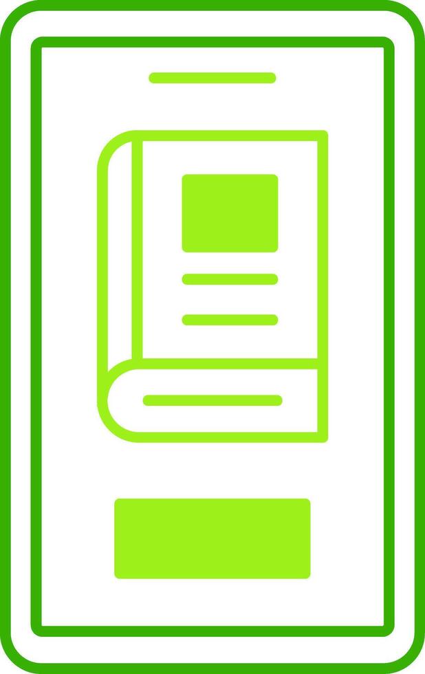 Reading App Green Tone Icon vector