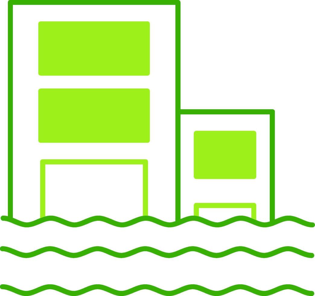 Flood Green Tone Icon vector