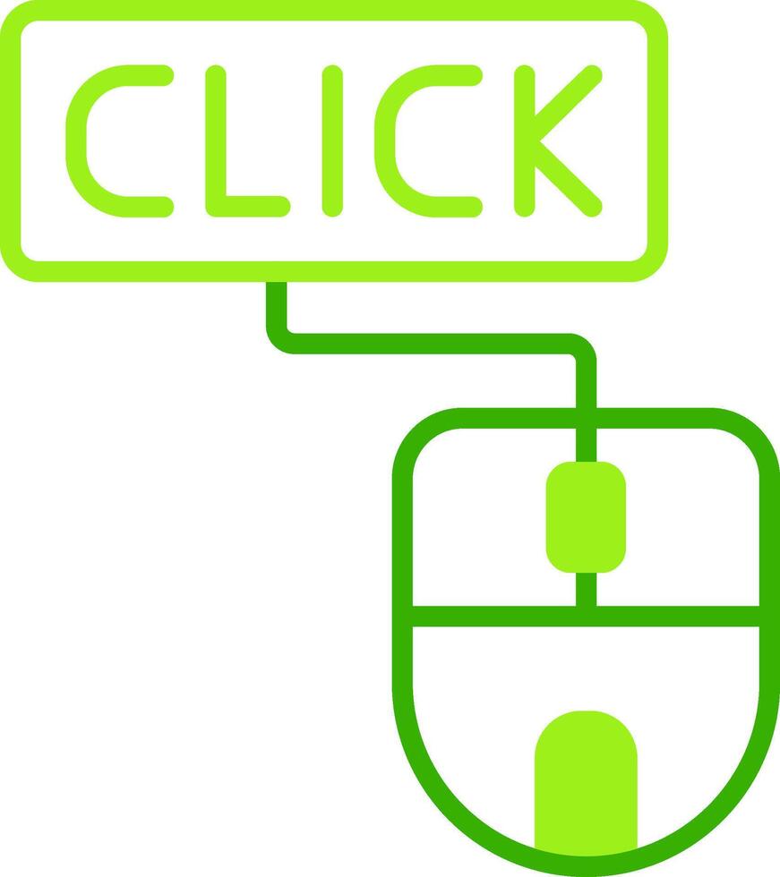 Click Green Tone Icon vector